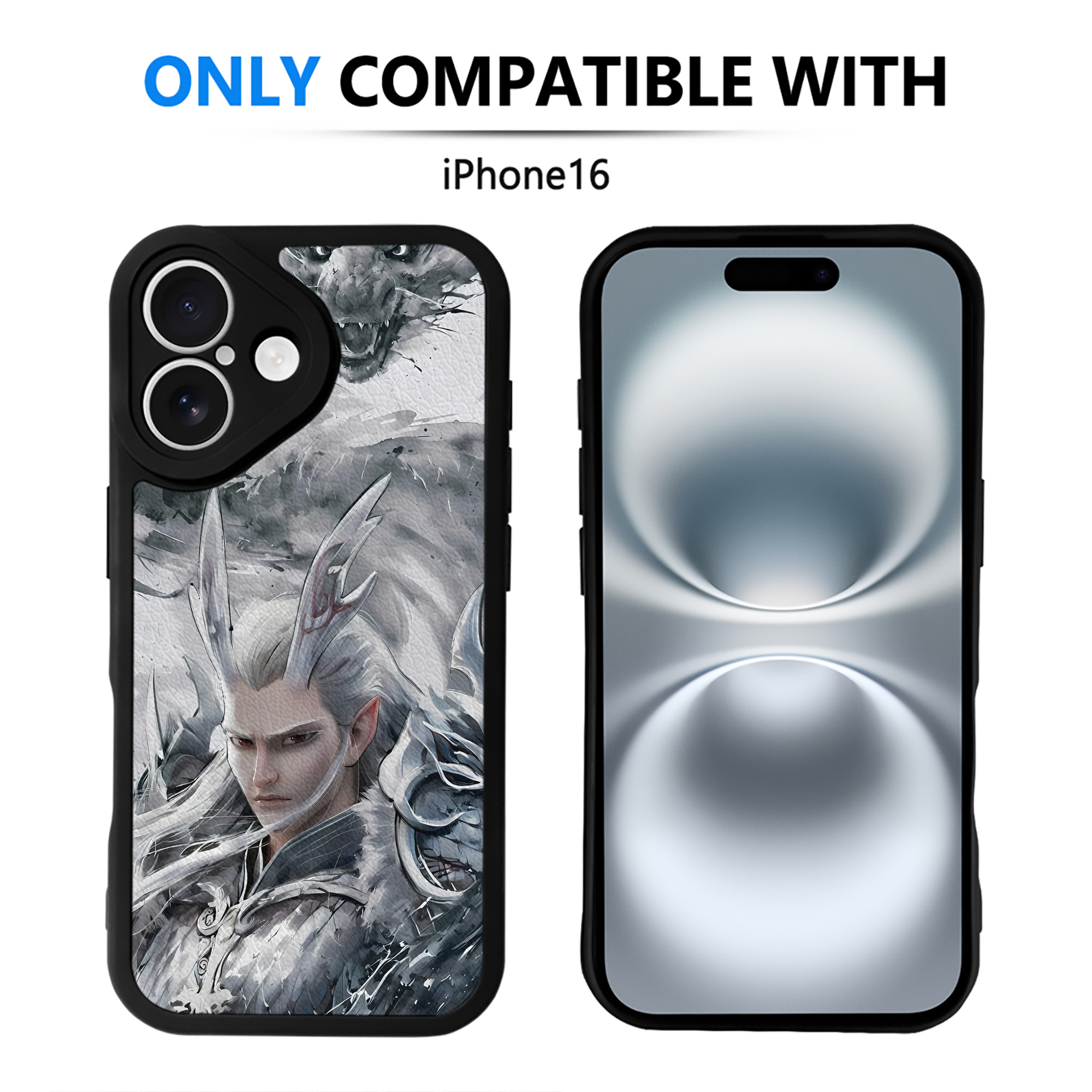 （画像用） Ne Zha 2 ナタ 魔童の大暴れ 【iPhone 16シリーズ対応】シリコンスマホケース（レザー調） 材質：シリコン